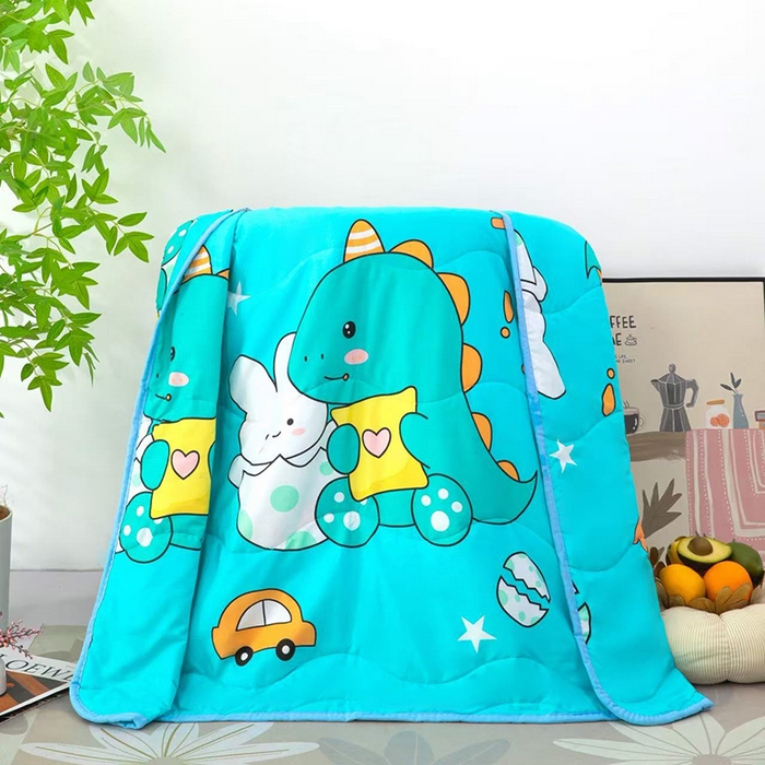 91家纺网 家纺一手货源 找家纺 才森家纺 2026新款亲肤卡通儿童夏被儿童被礼品被赠品直播间热款夏凉被小被子 鳄鱼兔