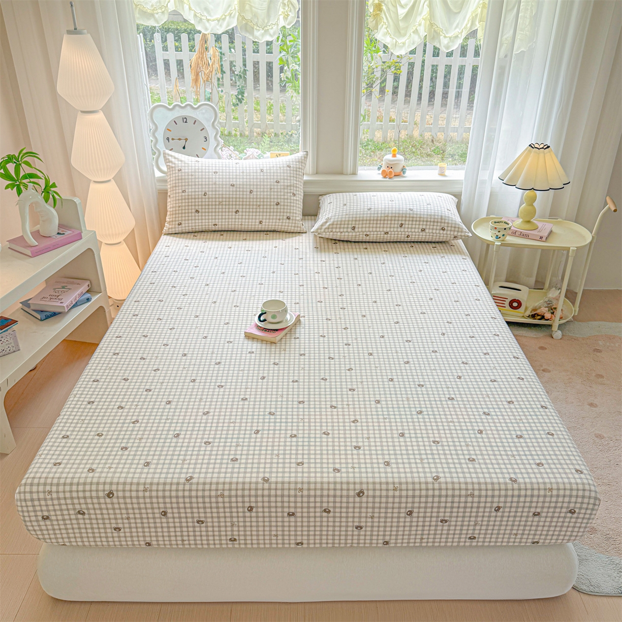 91家纺网 家纺一手货源 找家纺 优眠坊 2026春夏新款全棉印花卡通单床笠 布蕾可可