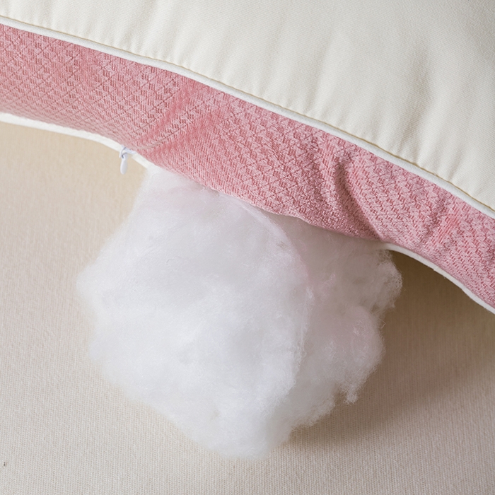 91家纺网 家纺一手货源 找家纺 爱来伊家纺 2026新款羊绒蛋白枕枕头枕芯 羊绒蛋白按摩枕-粉