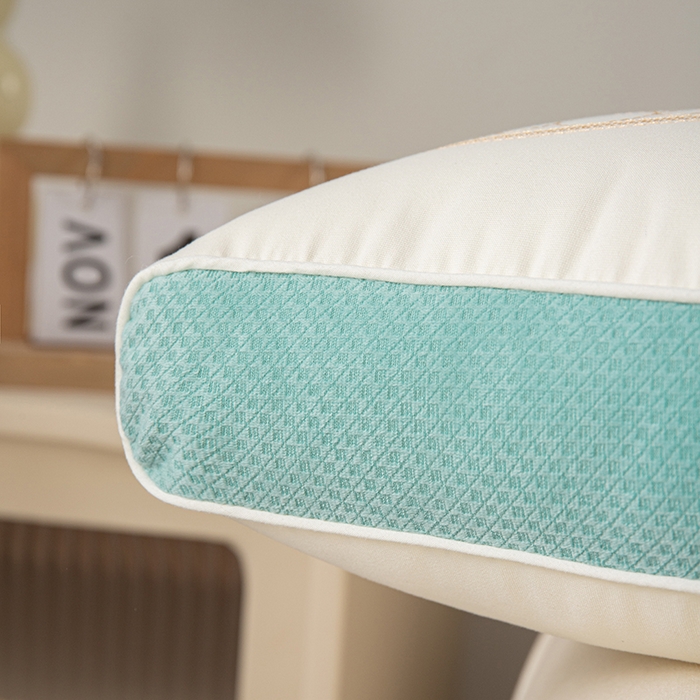 91家纺网 家纺一手货源 找家纺 爱来伊家纺 2026新款羊绒蛋白枕枕头枕芯 羊绒蛋白按摩枕-绿