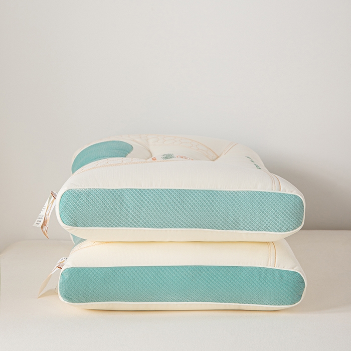 91家纺网 家纺一手货源 找家纺 爱来伊家纺 2026新款羊绒蛋白枕枕头枕芯 羊绒蛋白按摩枕-绿