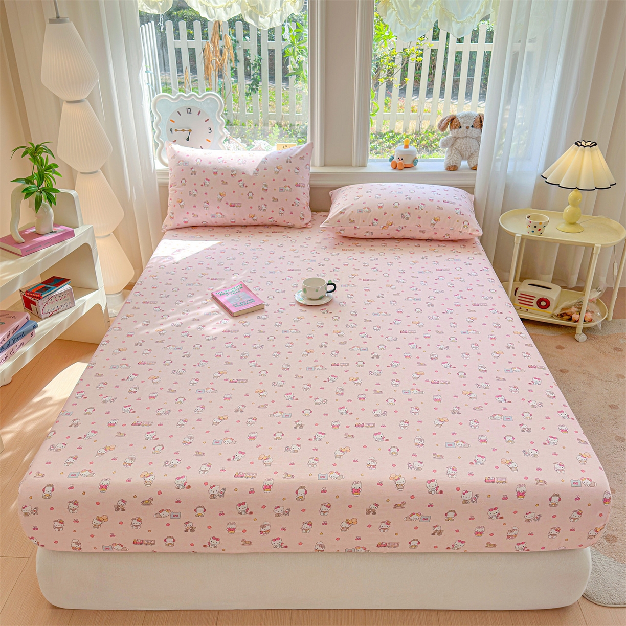 91家纺网 家纺一手货源 找家纺 优眠坊 2026春夏新款全棉印花卡通单床笠 呆萌乐园