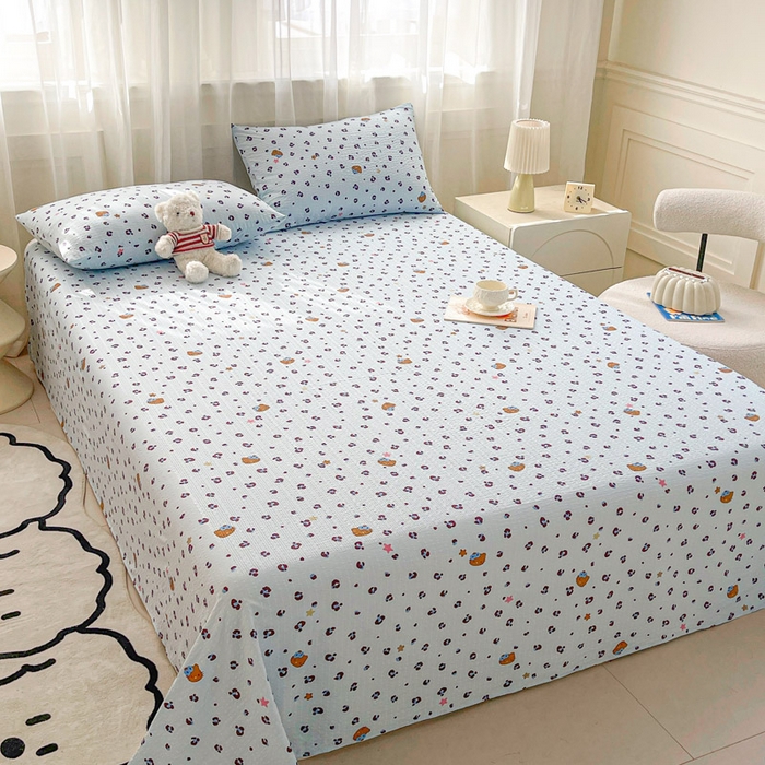 91家纺网 家纺一手货源 找家纺 （总）几禾 2026新款高克重泡芙纱~印花款（单床单）-110g