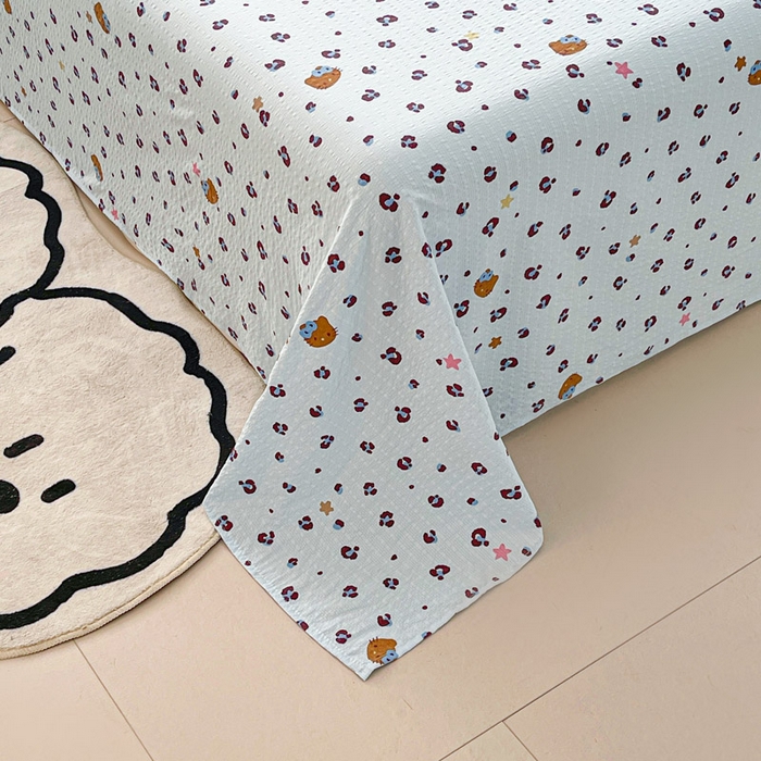 91家纺网 家纺一手货源 找家纺 （总）几禾 2026新款高克重泡芙纱~印花款（单床单）-110g