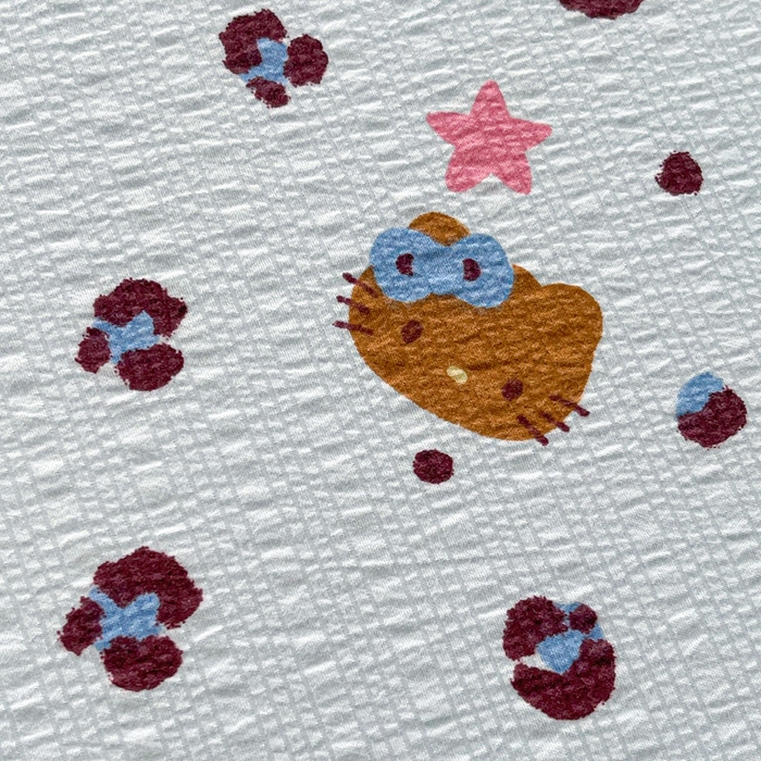 91家纺网 家纺一手货源 找家纺 （总）几禾 2026新款高克重泡芙纱~印花款（单床单）-110g