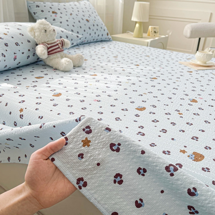 91家纺网 家纺一手货源 找家纺 （总）几禾 2026新款高克重泡芙纱~印花款（单床单）-110g