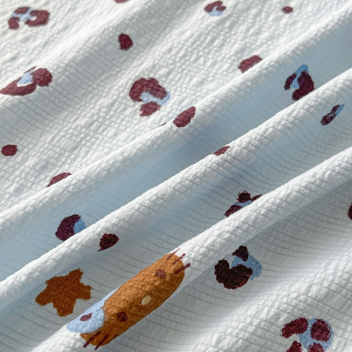 91家纺网 家纺一手货源 找家纺 （总）几禾 2026新款高克重泡芙纱~印花款（单床单）-110g