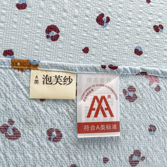 91家纺网 家纺一手货源 找家纺 （总）几禾 2026新款高克重泡芙纱~印花款（单床单）-110g