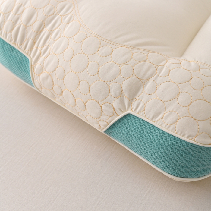 91家纺网 家纺一手货源 找家纺 爱来伊家纺 2026新款羊绒蛋白枕枕头枕芯 羊绒蛋白分区枕-绿