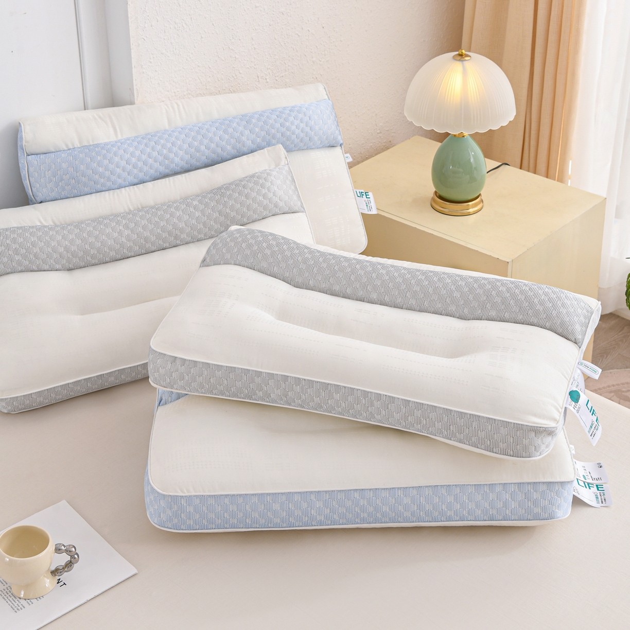 91家纺网 家纺一手货源 找家纺 （总）爱来伊家纺 2026新款牵引舒缓枕枕头枕芯