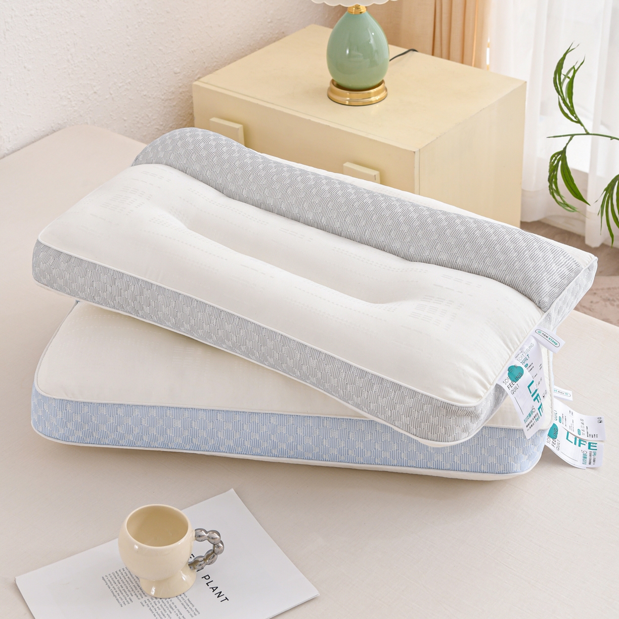 91家纺网 家纺一手货源 找家纺 （总）爱来伊家纺 2026新款牵引舒缓枕枕头枕芯