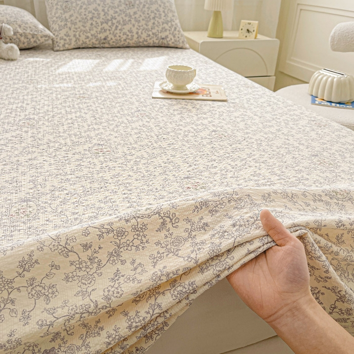 91家纺网 家纺一手货源 找家纺 （总）几禾 2026新款高克重泡芙纱~印花款（单床单）-110g