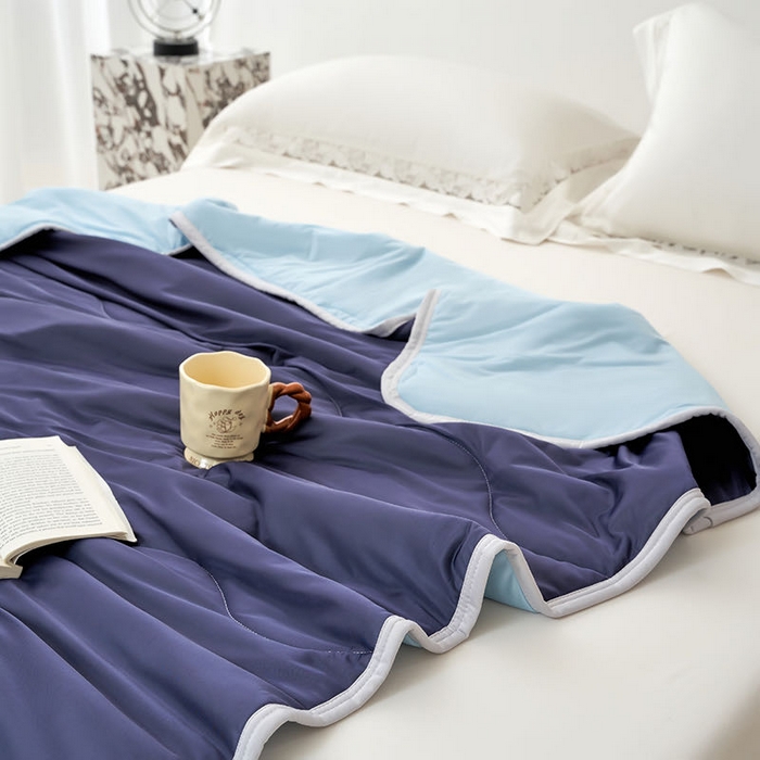 91家纺网 家纺一手货源 找家纺 （总）才森家纺 2026新款A类氨纶凉感丝夏被夏凉被空调被跨境热品凉感冰淇淋夏被