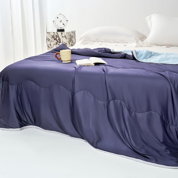 91家纺网 家纺一手货源 找家纺 （总）才森家纺 2026新款A类氨纶凉感丝夏被夏凉被空调被跨境热品凉感冰淇淋夏被