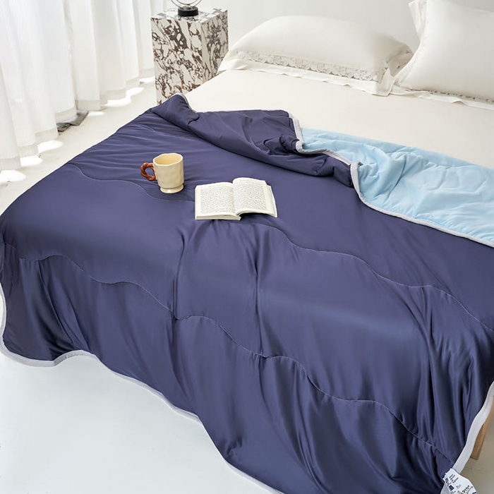 91家纺网 家纺一手货源 找家纺 （总）才森家纺 2026新款A类氨纶凉感丝夏被夏凉被空调被跨境热品凉感冰淇淋夏被