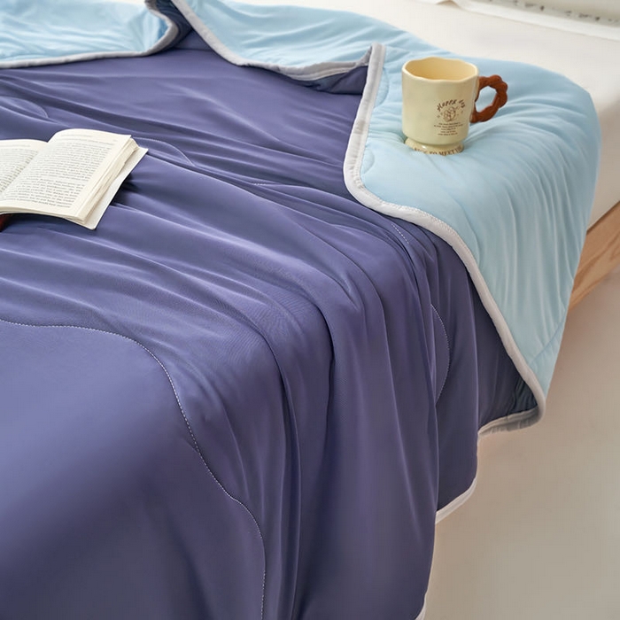 91家纺网 家纺一手货源 找家纺 （总）才森家纺 2026新款A类氨纶凉感丝夏被夏凉被空调被跨境热品凉感冰淇淋夏被