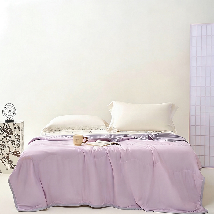 91家纺网 家纺一手货源 找家纺 （总）才森家纺 2026新款A类氨纶凉感丝夏被夏凉被空调被跨境热品凉感冰淇淋夏被