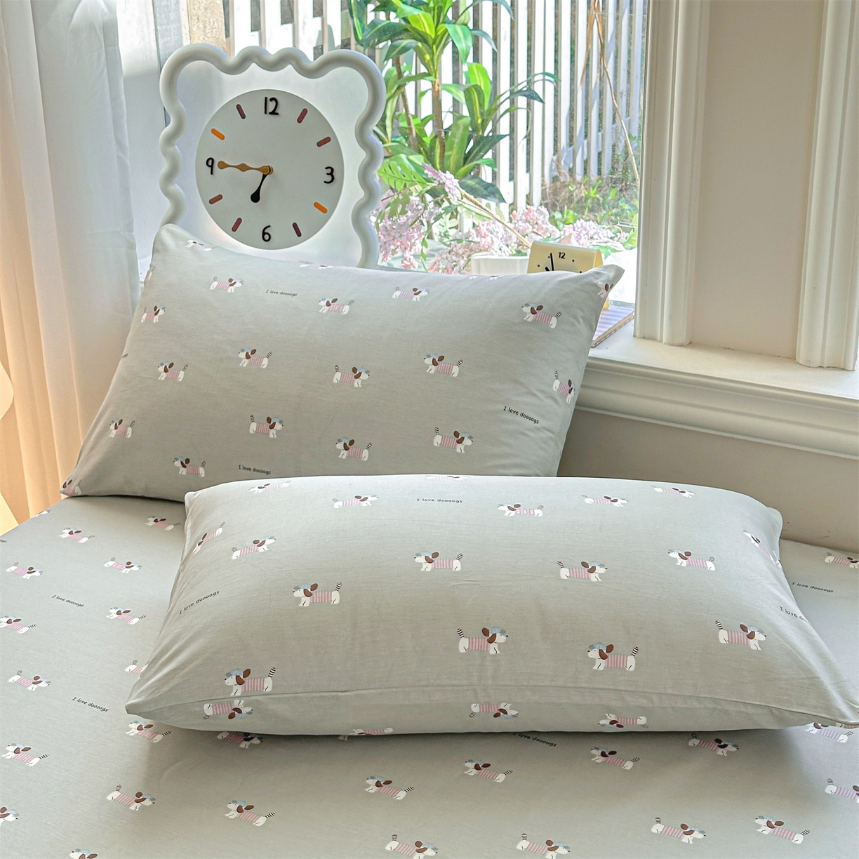 91家纺网 家纺一手货源 找家纺 优眠坊 2026春夏新款全棉印花卡通单床笠 克里斯-绿