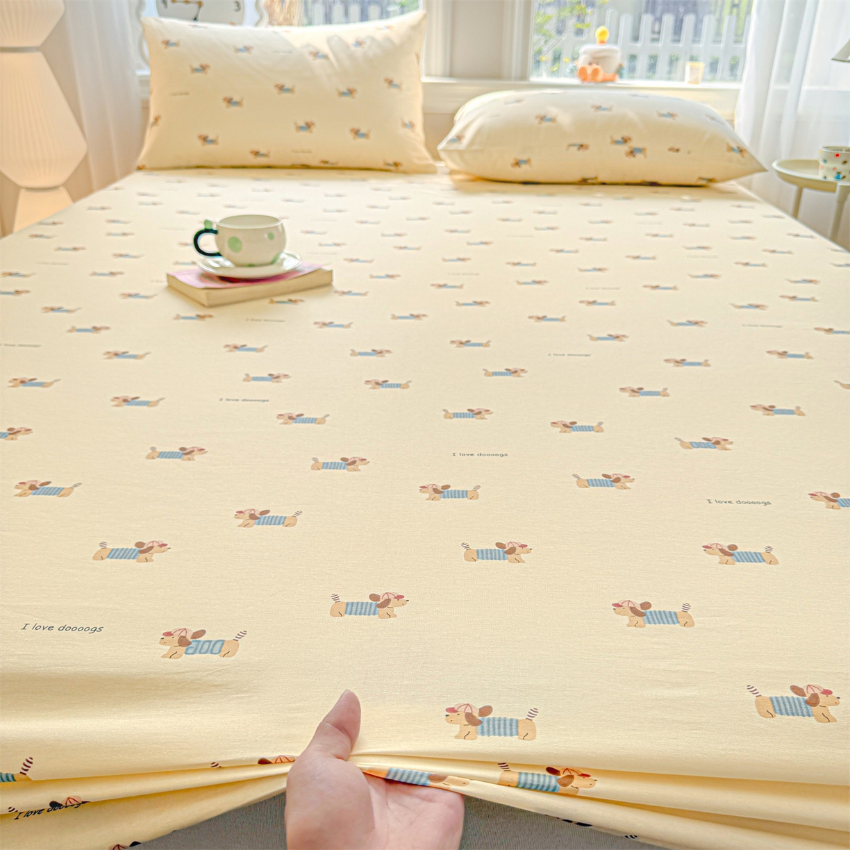 91家纺网 家纺一手货源 找家纺 优眠坊 2026春夏新款全棉印花卡通单床笠 克里斯-米