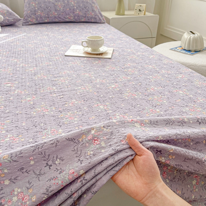 91家纺网 家纺一手货源 找家纺 （总）几禾 2026新款高克重泡芙纱~印花款（单床单）-110g