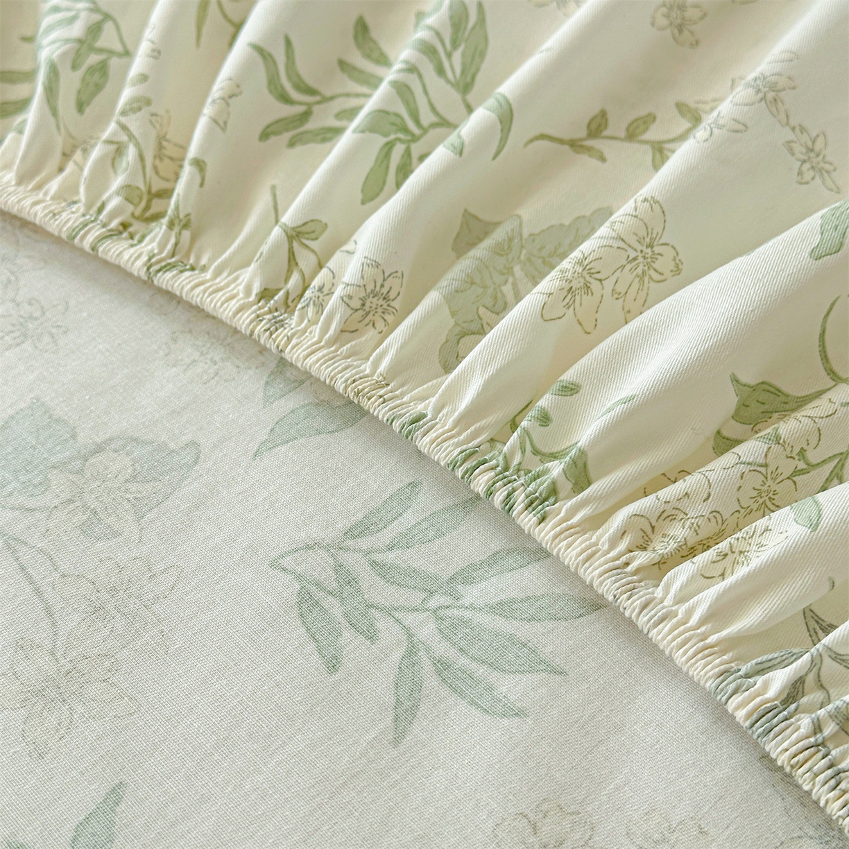 91家纺网 家纺一手货源 找家纺 优眠坊 2026春夏新款全棉印花卡通单床笠 绿茵