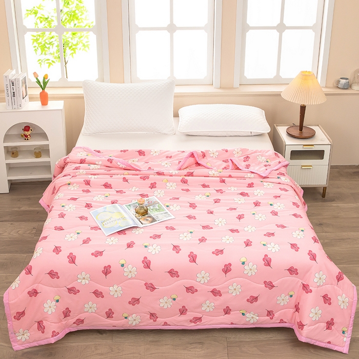 91家纺网 家纺一手货源 找家纺 （总）才森家纺 2026新款绗绣夏凉被宽包边夏被直播间爆款空调被福利赠品被子