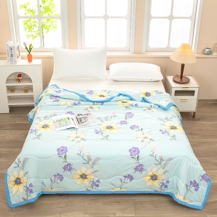 91家纺网 家纺一手货源 找家纺 （总）才森家纺 2026新款绗绣夏凉被宽包边夏被直播间爆款空调被福利赠品被子