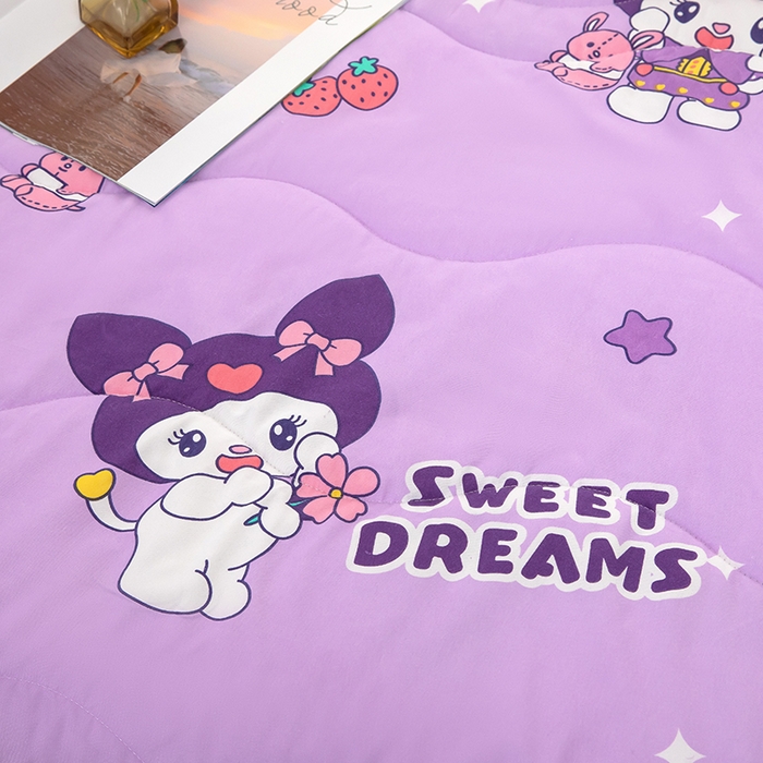 91家纺网 家纺一手货源 找家纺 才森家纺 2026新款绗绣夏凉被宽包边夏被直播间爆款空调被福利赠品被子 库洛米