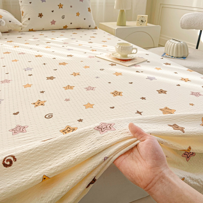 几禾 2026新款高克重泡芙纱~印花款（单床单）-110g CD-逢星岛