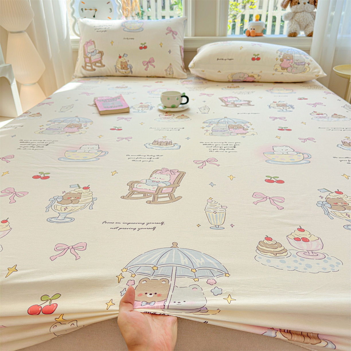 91家纺网 家纺一手货源 找家纺 优眠坊 2026春夏新款全棉印花卡通单床笠 童年趣宝