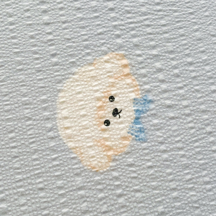 91家纺网 家纺一手货源 找家纺 几禾 2026新款高克重泡芙纱~印花款（单床单）-110g CD-蓝领结狗