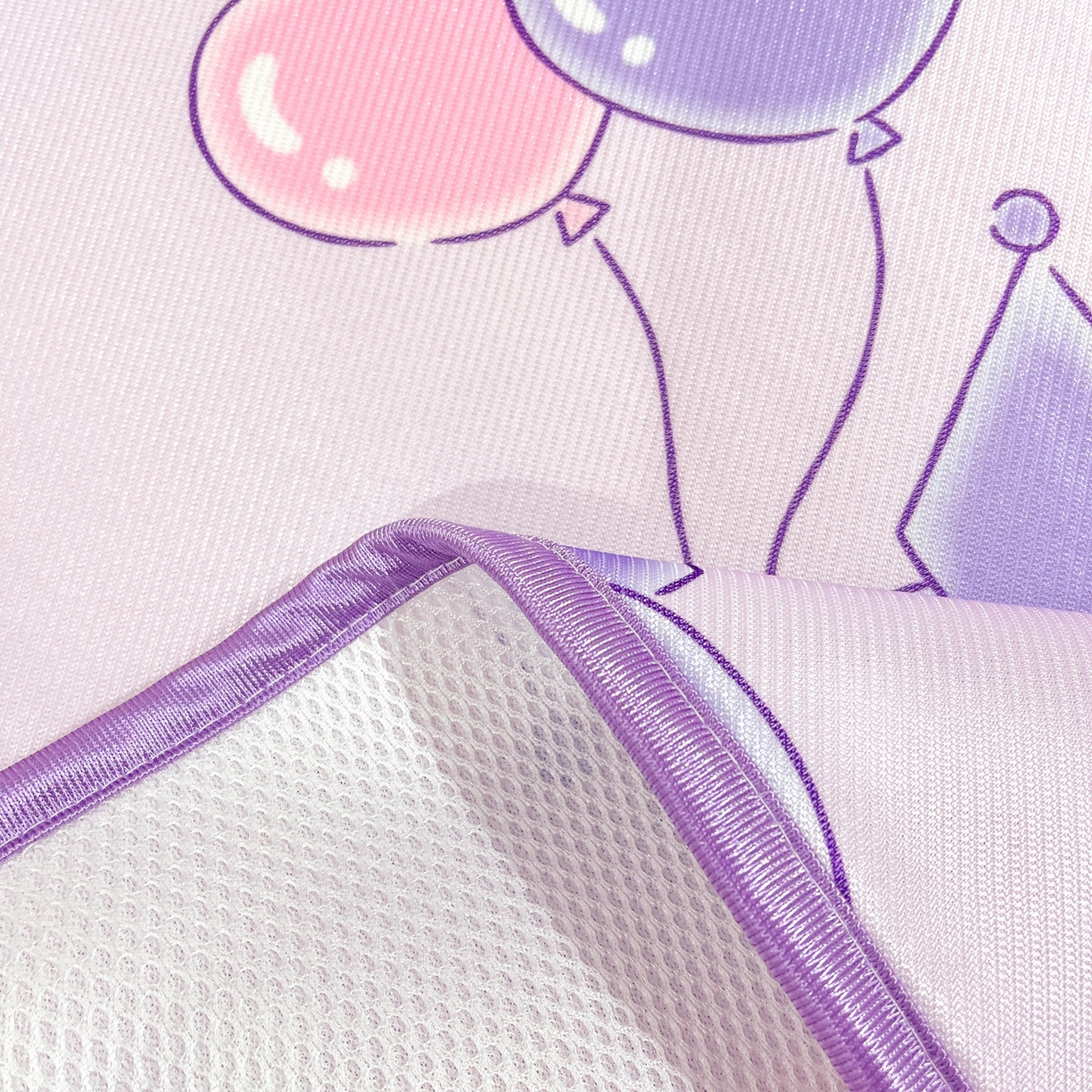 91家纺网 家纺一手货源 找家纺 暮思家居 2026新款三丽鸥正版授权数码印花A类可机洗1200D冰丝凉席三件套平铺款系列 平铺款-气球库洛米