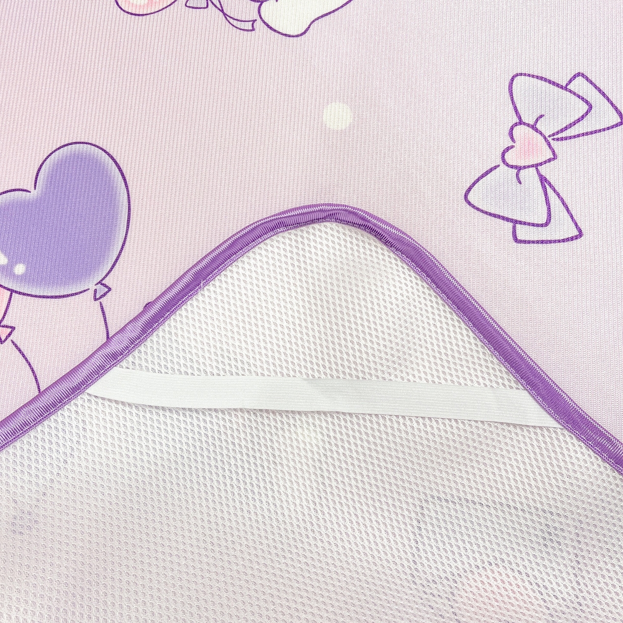 91家纺网 家纺一手货源 找家纺 暮思家居 2026新款三丽鸥正版授权数码印花A类可机洗1200D冰丝凉席三件套平铺款系列 平铺款-气球库洛米