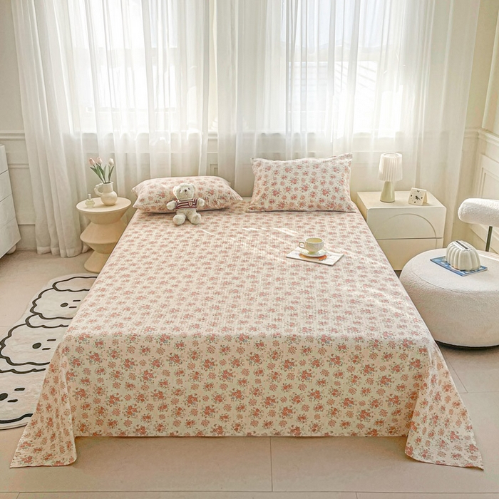 91家纺网 家纺一手货源 找家纺 几禾 2026新款高克重泡芙纱~印花款（单床单）-110g CD-日光漫游