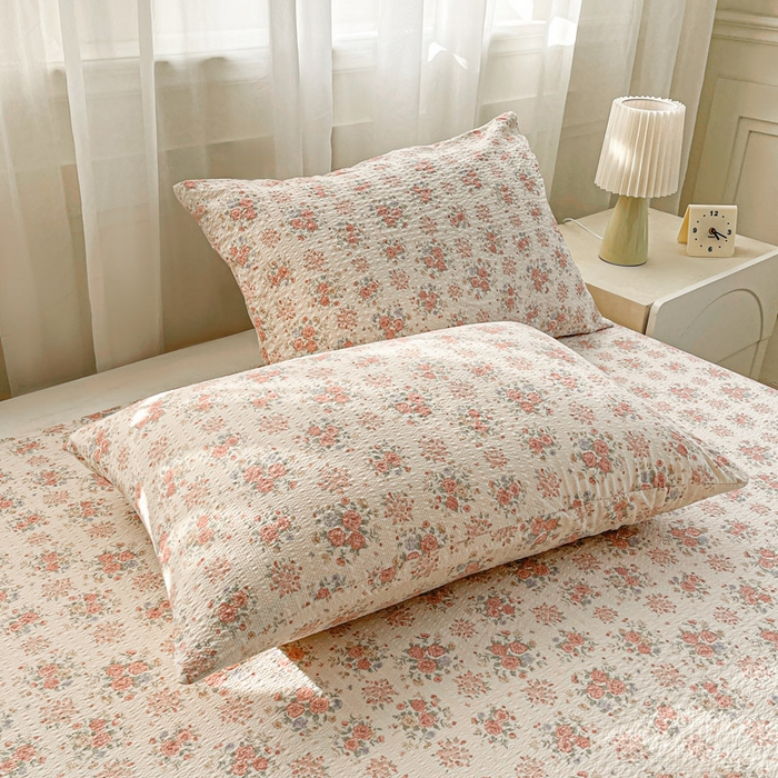 91家纺网 家纺一手货源 找家纺 几禾 2026新款高克重泡芙纱~印花款（单床单）-110g CD-日光漫游