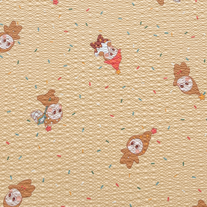 91家纺网 家纺一手货源 找家纺 几禾 2026新款高克重泡芙纱~印花款（单床单）-110g CD-软糖 星星糖豆