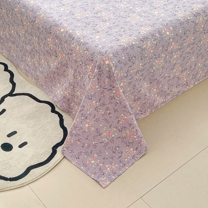 91家纺网 家纺一手货源 找家纺 几禾 2026新款高克重泡芙纱~印花款（单床单）-110g CD-松间茶事