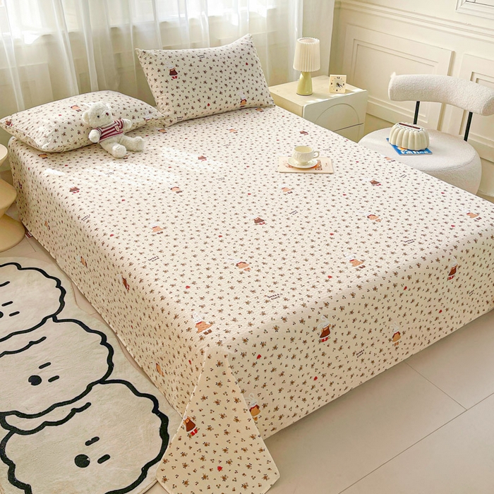 91家纺网 家纺一手货源 找家纺 几禾 2026新款高克重泡芙纱~印花款（单床单）-110g CD-田园兔