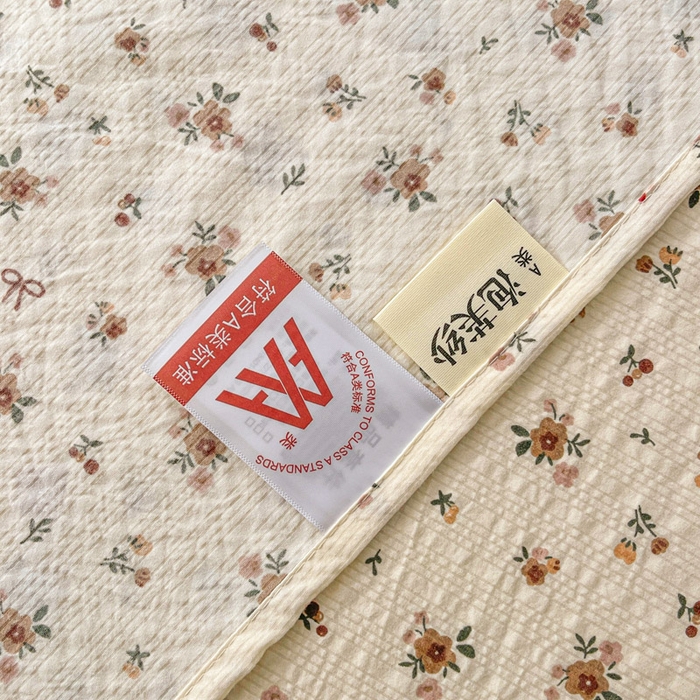 91家纺网 家纺一手货源 找家纺 几禾 2026新款高克重泡芙纱~印花款（单床单）-110g CD-田园兔