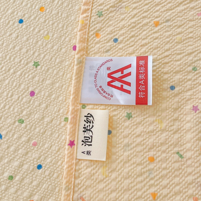 91家纺网 家纺一手货源 找家纺 几禾 2026新款高克重泡芙纱~印花款（单床单）-110g CD-星月糖粒