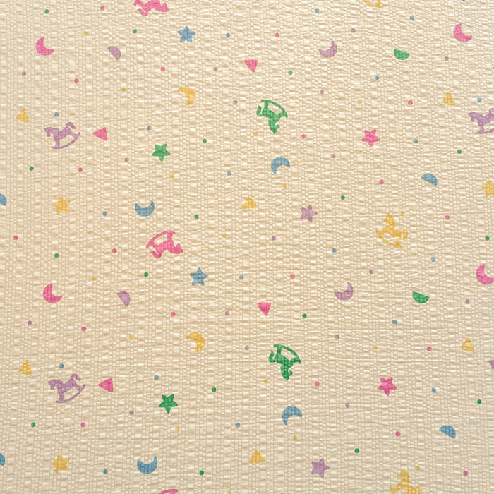 91家纺网 家纺一手货源 找家纺 几禾 2026新款高克重泡芙纱~印花款（单床单）-110g CD-摇摇木马