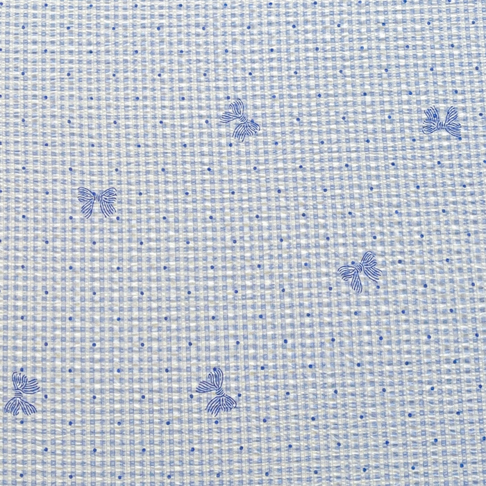 91家纺网 家纺一手货源 找家纺 几禾 2026新款高克重泡芙纱~印花款（单床单）-110g CD-予诗蓝