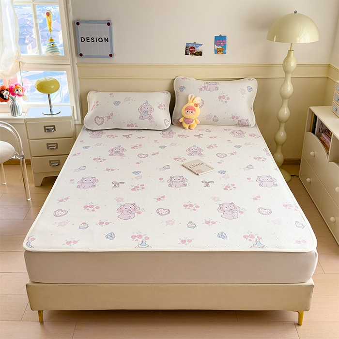 91家纺网 家纺一手货源 找家纺 （总）几禾 2026新款卡通印花凉感凉豆豆凉席系列