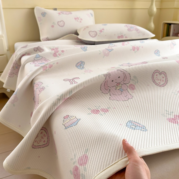 91家纺网 家纺一手货源 找家纺 （总）几禾 2026新款卡通印花凉感凉豆豆凉席系列