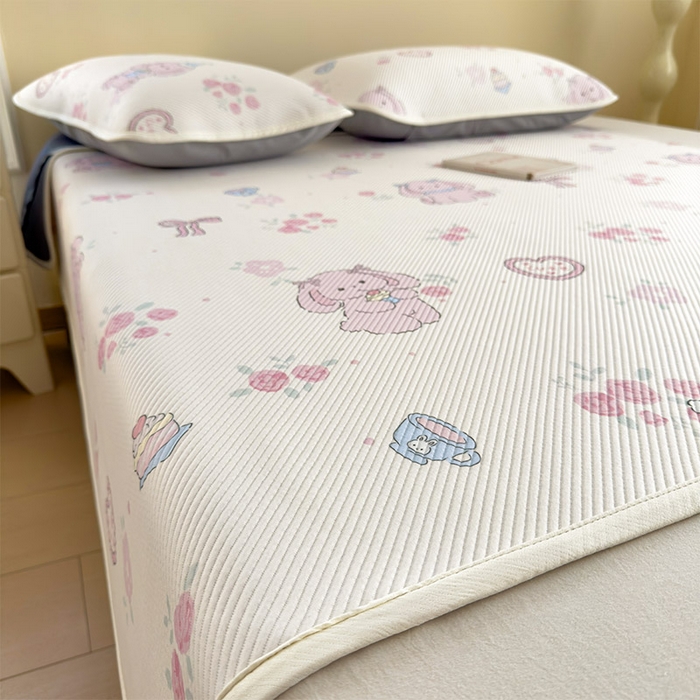 91家纺网 家纺一手货源 找家纺 （总）几禾 2026新款卡通印花凉感凉豆豆凉席系列