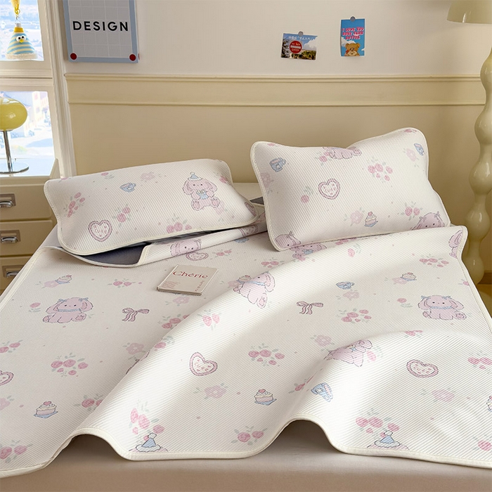 91家纺网 家纺一手货源 找家纺 （总）几禾 2026新款卡通印花凉感凉豆豆凉席系列