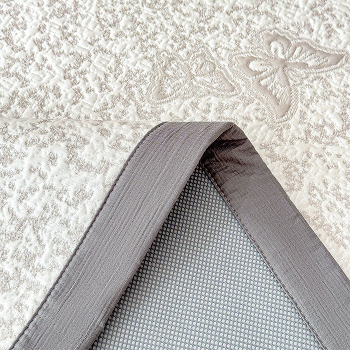 91家纺网 家纺一手货源 找家纺 几禾 2026新款凉感抗菌提花豆豆凉席蝶舞花语 床席-蝶舞花语-星空咖