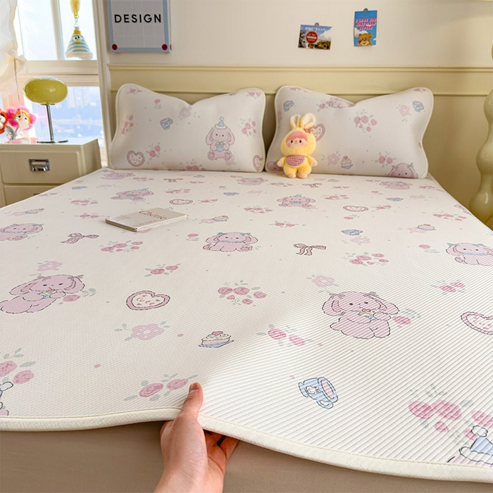 91家纺网 家纺一手货源 找家纺 （总）几禾 2026新款卡通印花凉感凉豆豆凉席系列