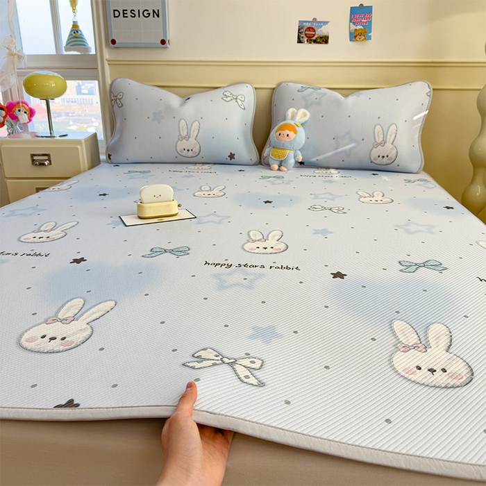 91家纺网 家纺一手货源 找家纺 （总）几禾 2026新款卡通印花凉感凉豆豆凉席系列