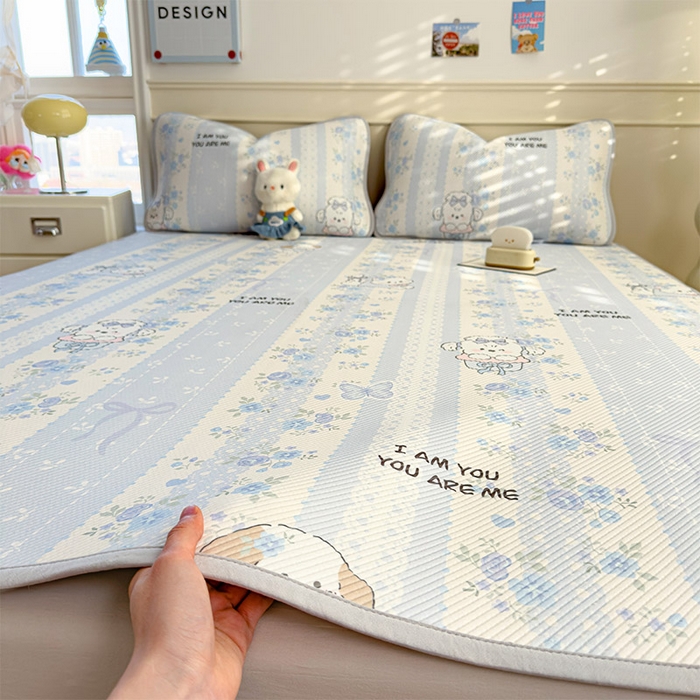 91家纺网 家纺一手货源 找家纺 （总）几禾 2026新款卡通印花凉感凉豆豆凉席系列